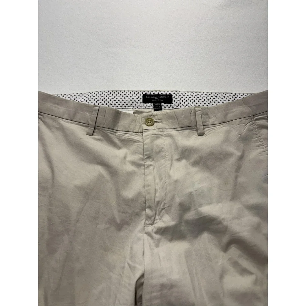 Banana Republic Chino Pants Mens 36x32 Beige Straight Leg Stretch Casual Work